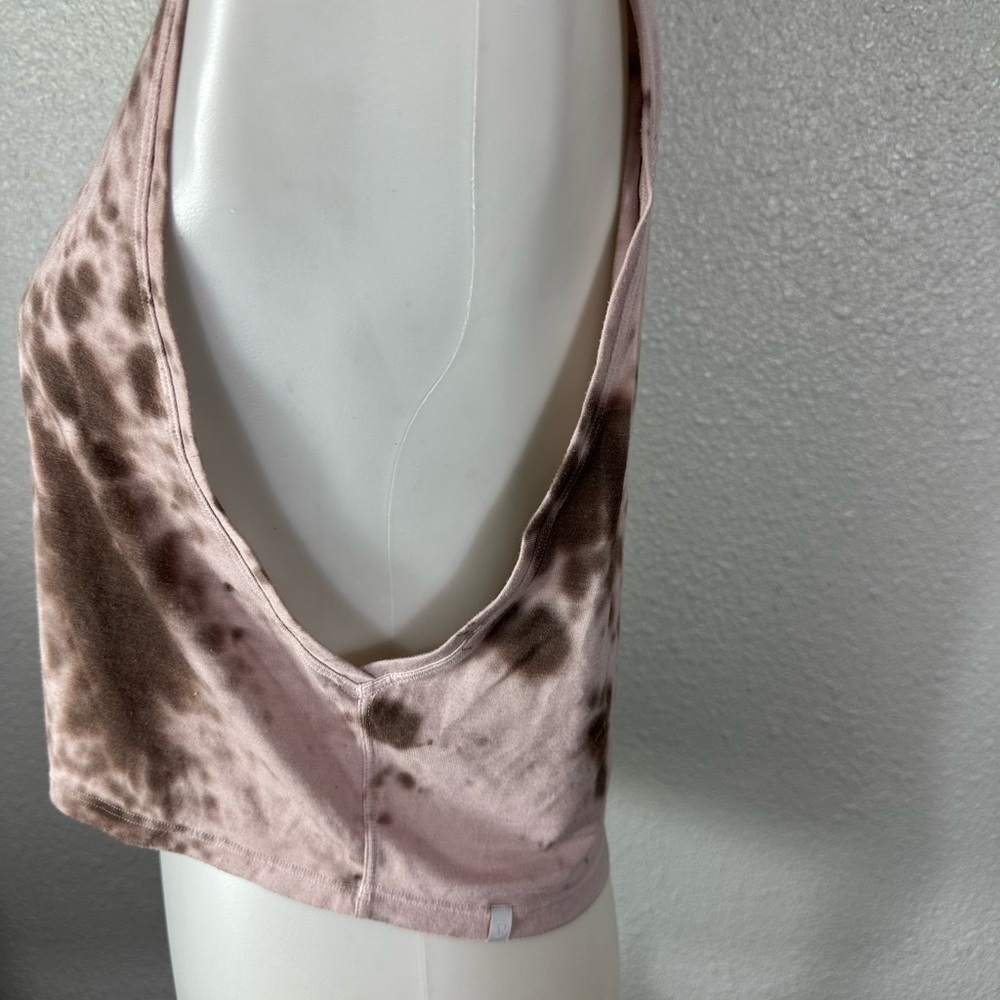 Lululemon Cut Back Crop Tank Top Marble Dye Silky French Press Size 8 - Picture 5 of 6